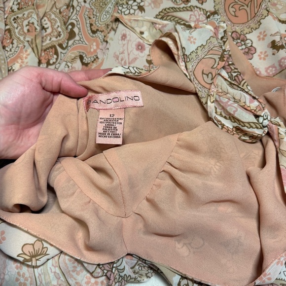 Bandolino Fairycore Paisley Floral Maxi Dress Size Medium - Picture 9 of 9